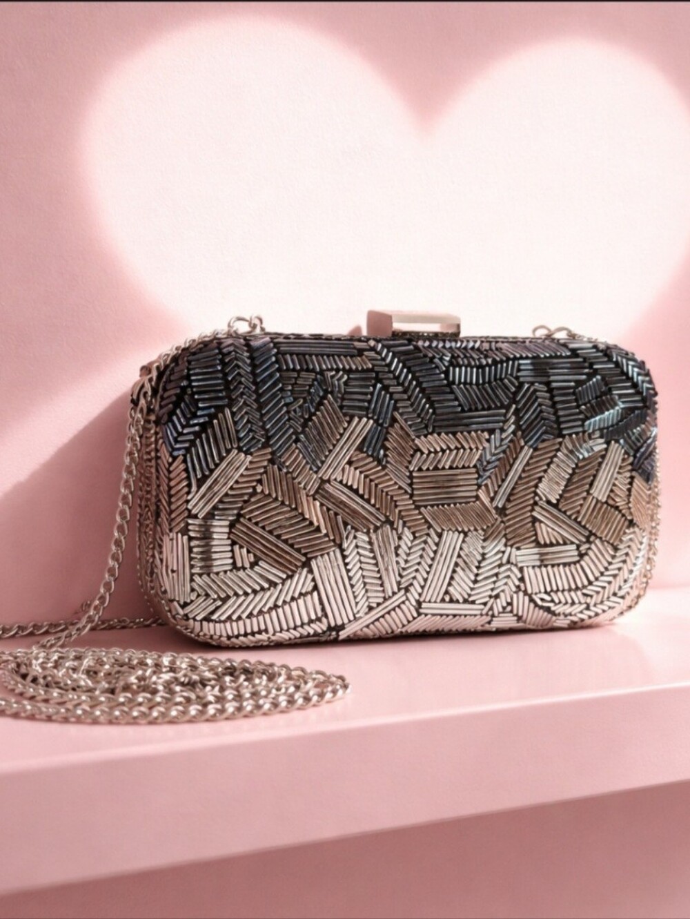 Zara Multicolor Beaded Crossbody Shoulder Bag Clutch